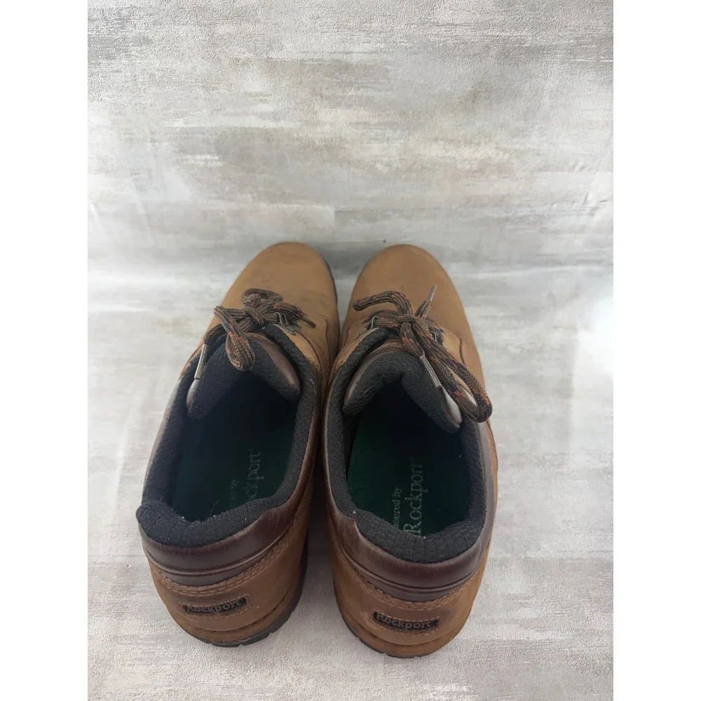 Rockport XCS MLV41 Men Brown Leather Hiking Trail Shoes Vibram Sole Size 12M
